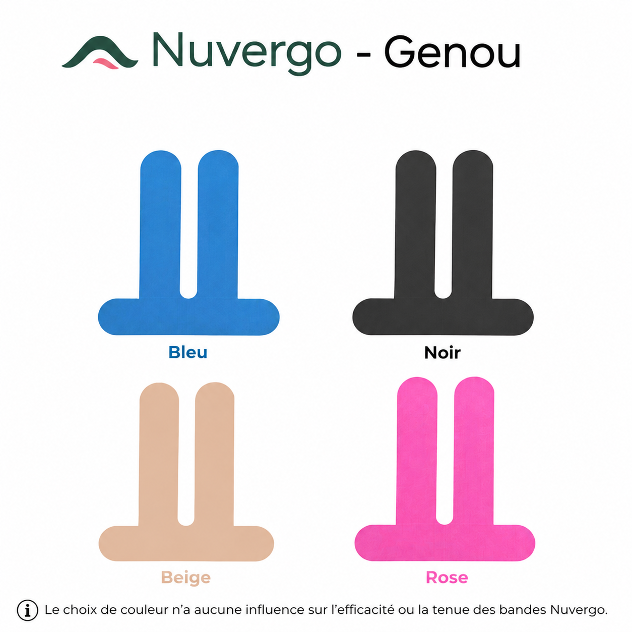 Bandes de maintien pour genoux Nuvergo™
