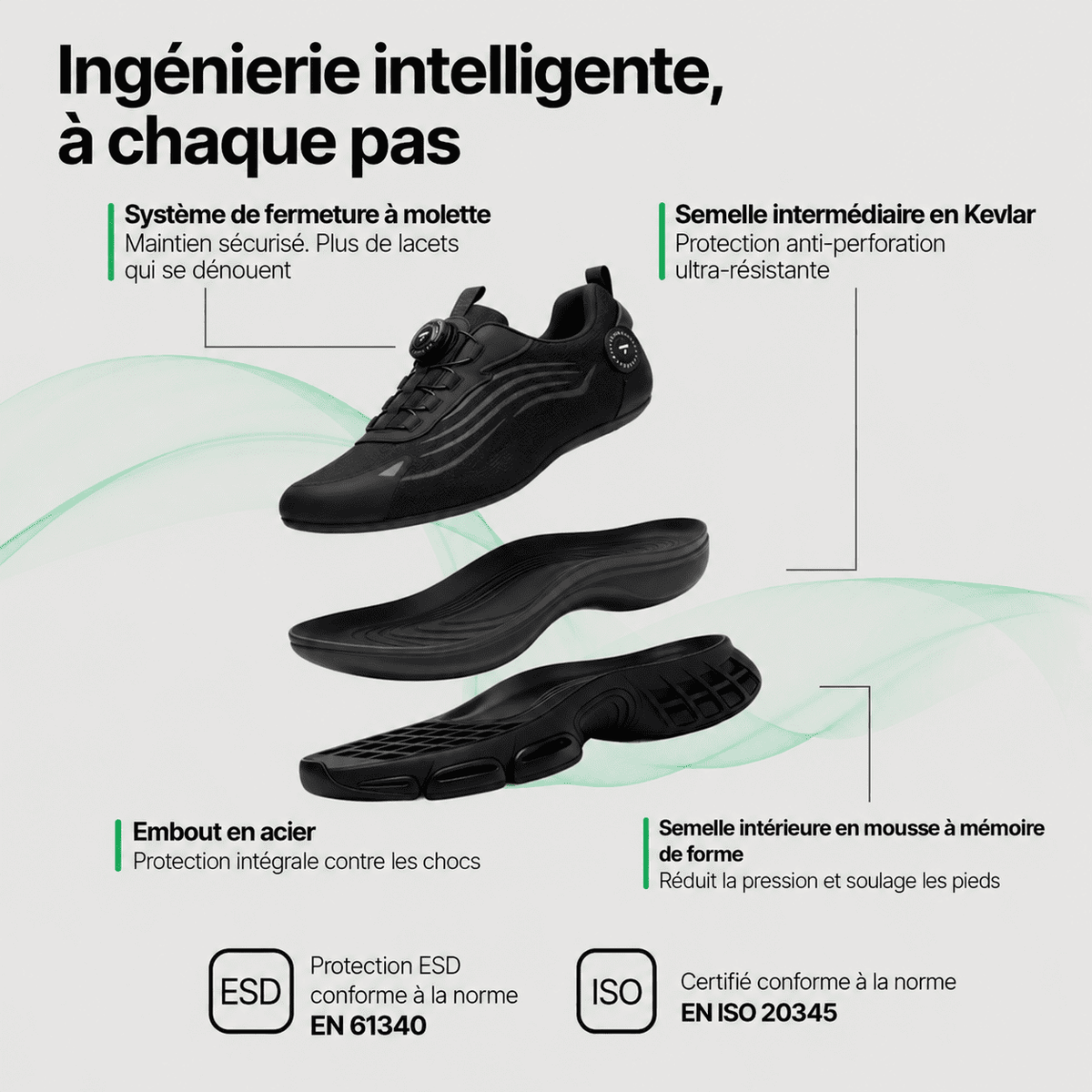 Chaussures orthopédiques de sécurité Nuvergo S3 Pro