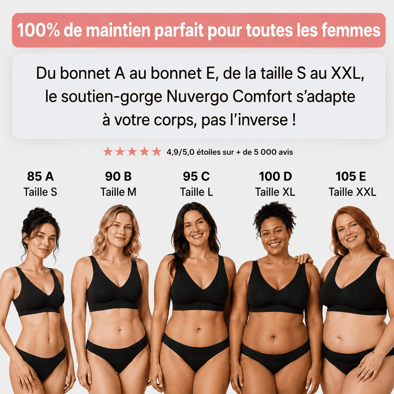 Soutien-gorge Nuvergo Comfort™ sans coutures ni armatures