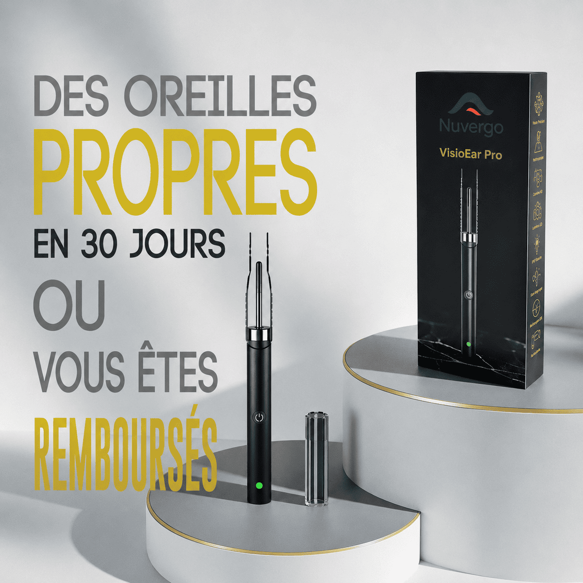 Nuvergo VisioEar™ : Technologie pour la santé des oreilles approuvée par les médecins