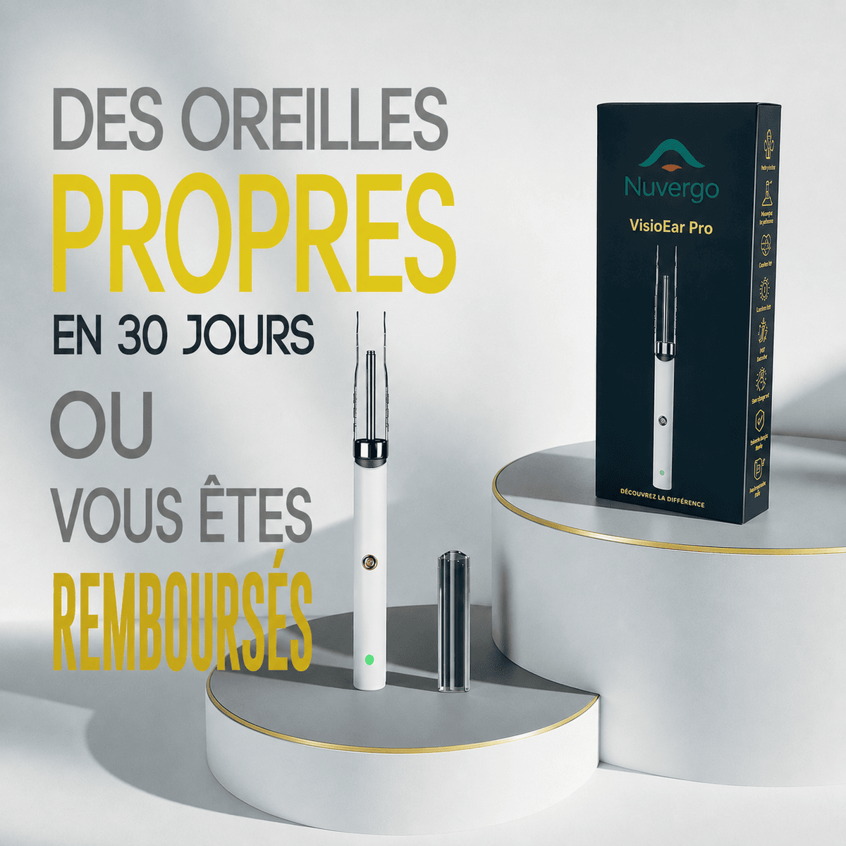Nuvergo VisioEar™ : Technologie pour la santé des oreilles approuvée par les médecins