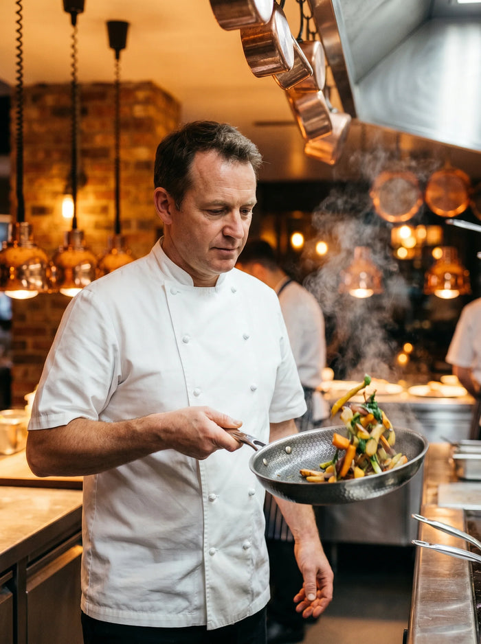 James Harrington — Chef de cuisine, 15 ans · The Copper Elm, Londres